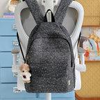 Casual Lightweight Backpack with Polka Dot Design