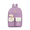 Cute Plush Bear-Themed School Backpack