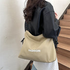 Women's stylish tote bag with braided drawstring-https://detail.1688.com/offer/1000595089868.html-Calm Wears-Black-nothing-Calm Wears