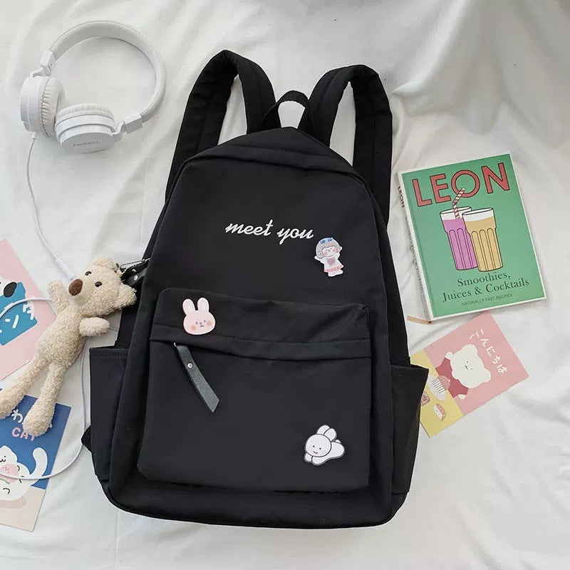 Backpack with Playful Character Design