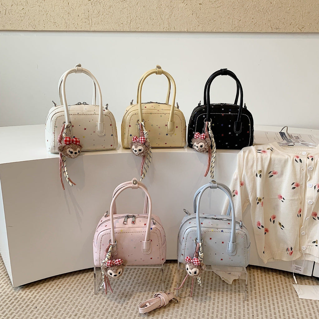 Women's Mini Handbag with Colorful Star Motif