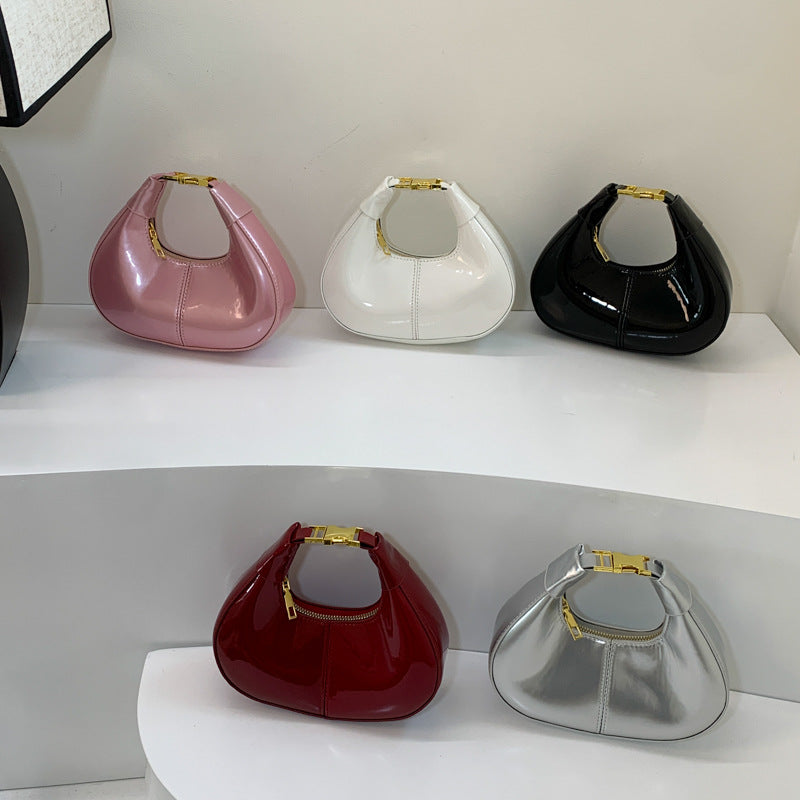 Glossy Patent Leather Evening Handbag
