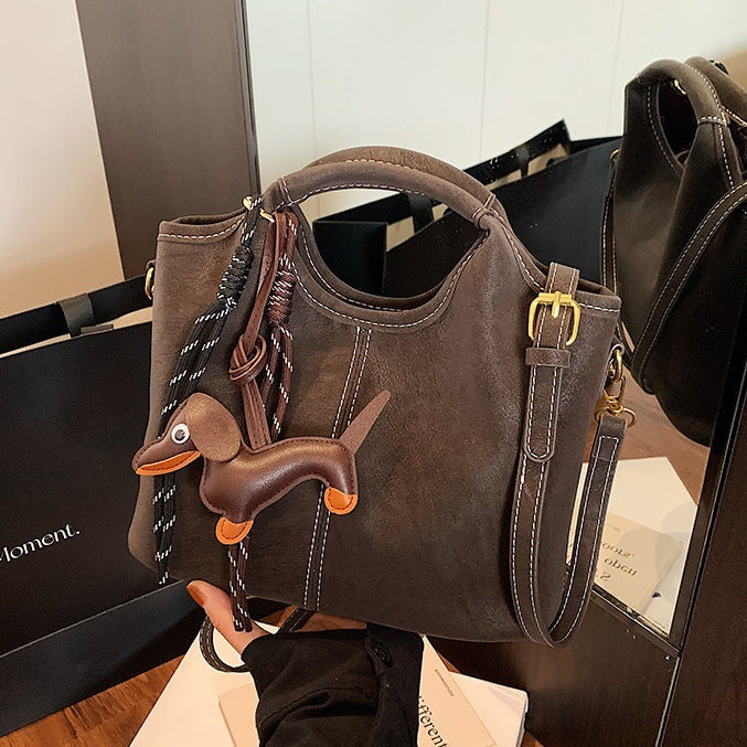 Women supple hobo bag with removable mini wallet
