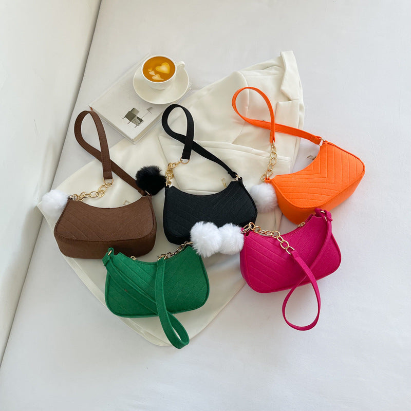 WoStylish Faux Fur Mini Handbag