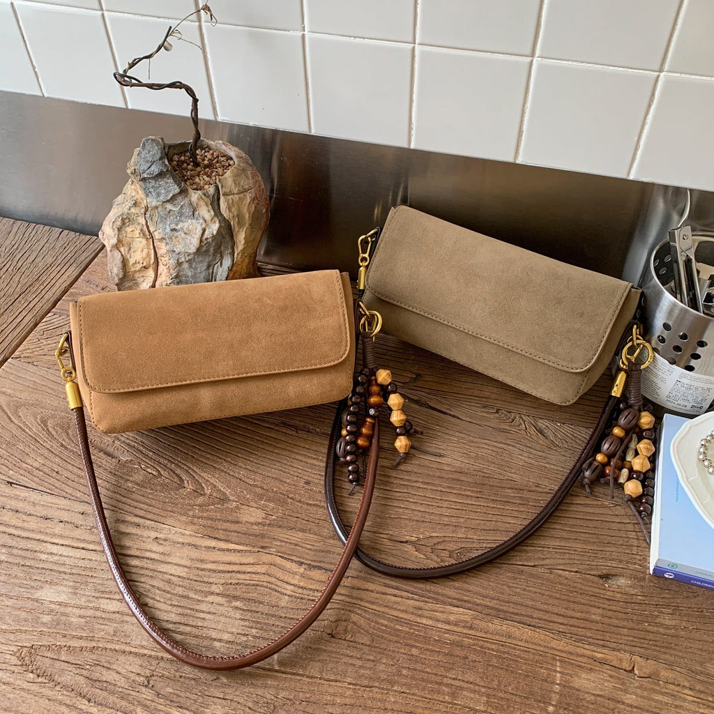 Women's shoulder bag made of fine suede leather with practical shoulder strap-https://detail.1688.com/offer/976751175472.html-Calm Wears-Braun-nothing-Calm Wears