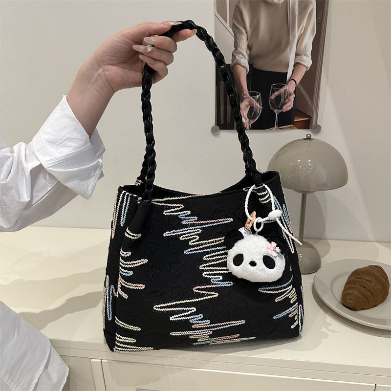 Quilted Decorative Shoulder Bag