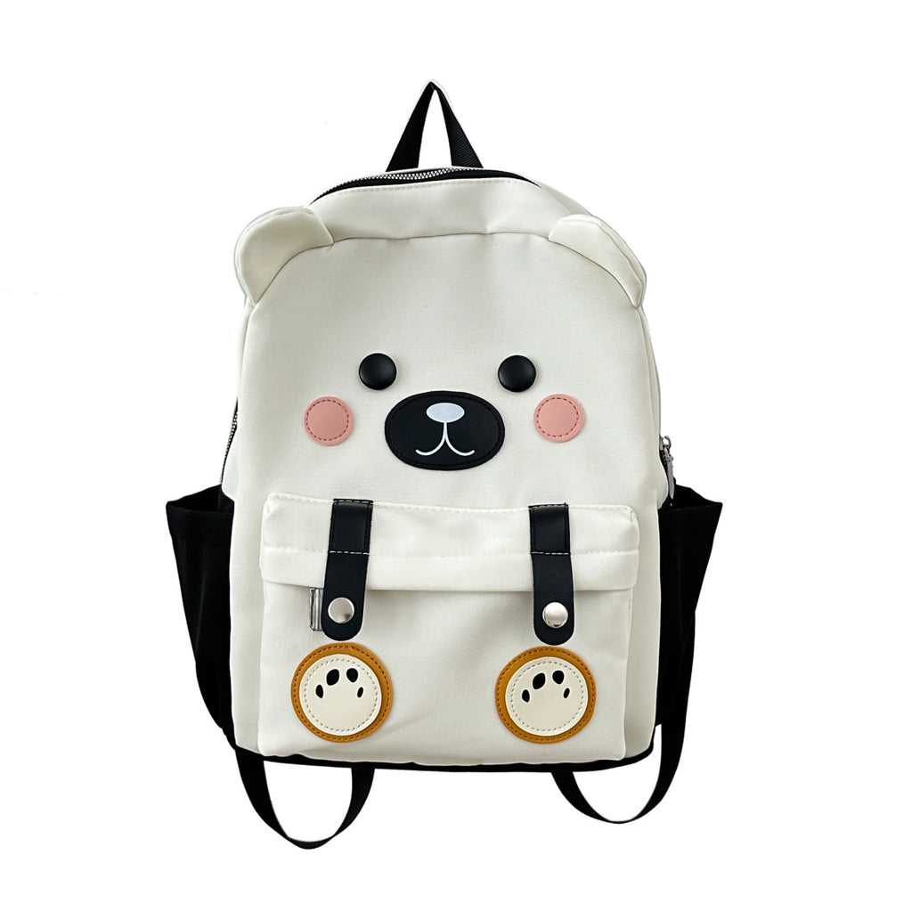 Plush backpack with bear design