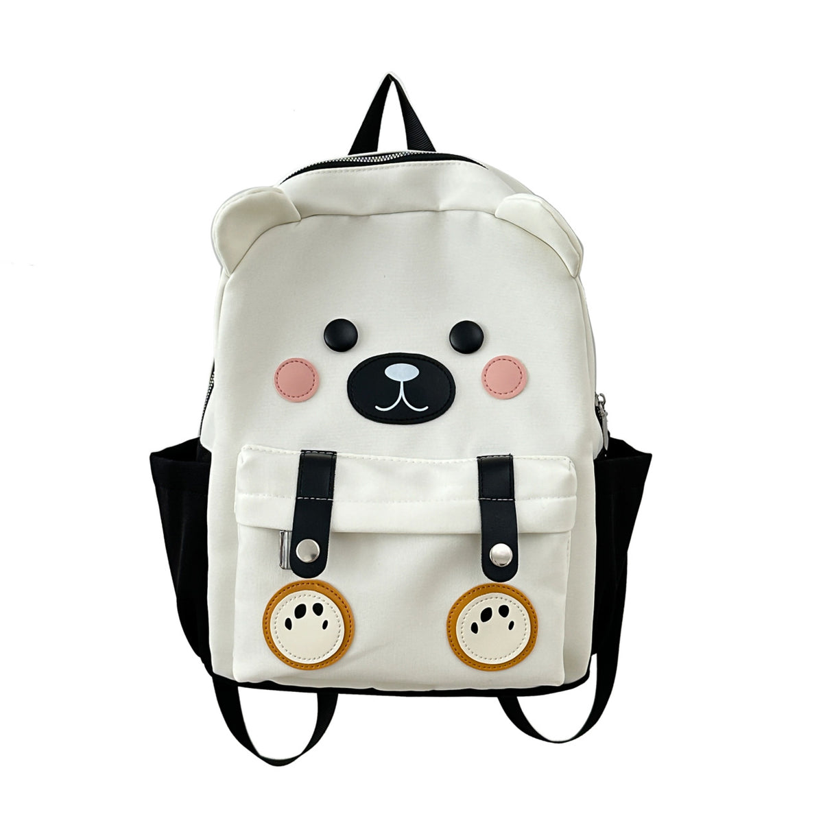 Plush backpack with bear design