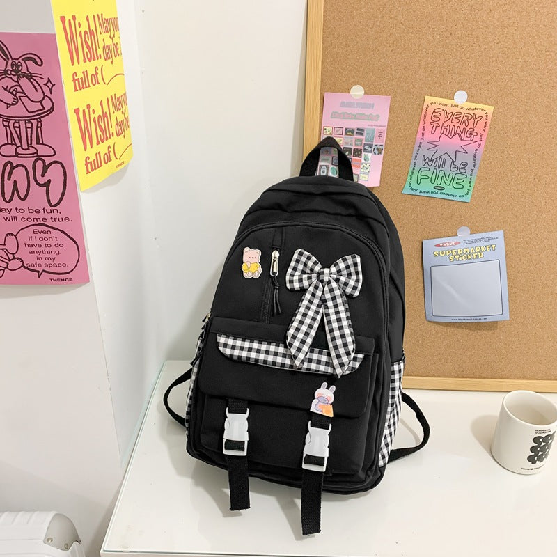 Cute Cartoon-Themed School Backpack-https://detail.1688.com/offer/771911356732.html-Calm Wears-Black-Calm Wears