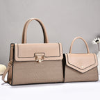 Women’s handbag set with textured design and elegant mini crossbody bag