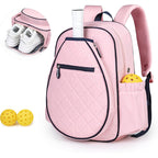 Sporty backpack with integrated shoe compartment and pockets for sports accessories