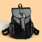 Retro Chic Vegan Leather Backpack