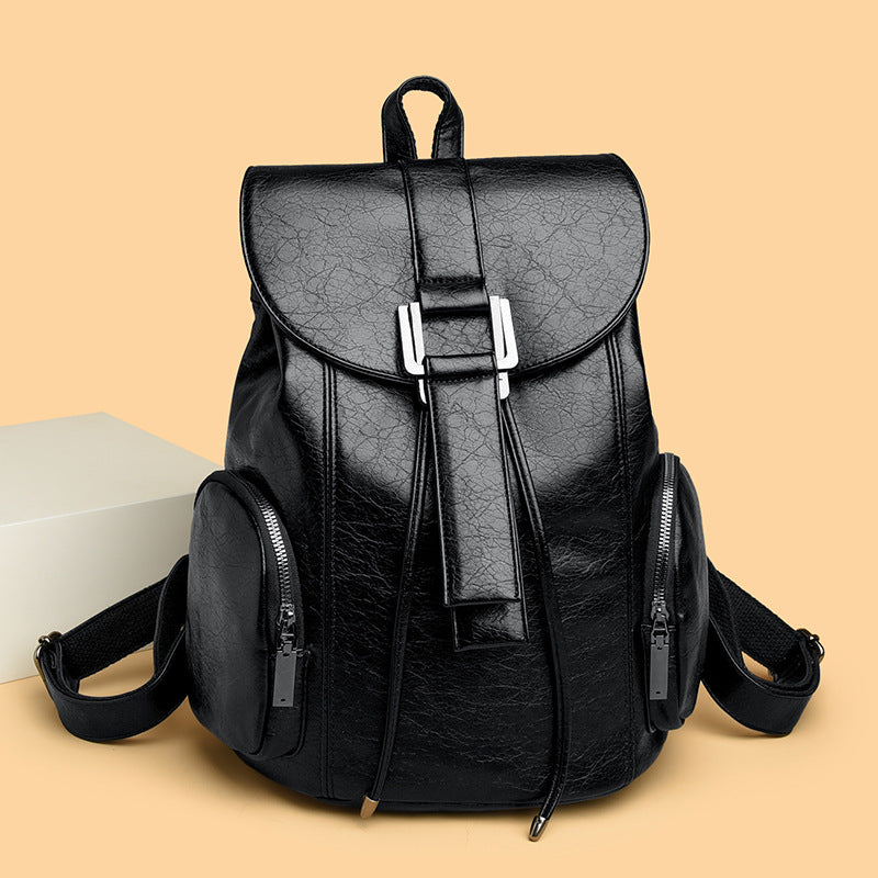 Retro Chic Vegan Leather Backpack