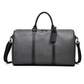 Woven Faux Leather Travel Duffel Bag