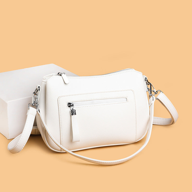 Casual Leather Crossbody Bag