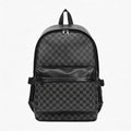 Stylish Checkerboard Pattern Backpack