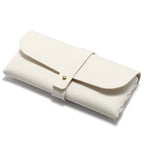 Folding premium soft leather sunglasses roll pouch