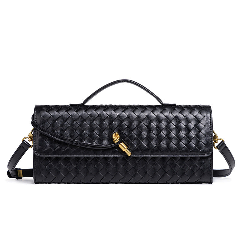 Woven Leather Clutch