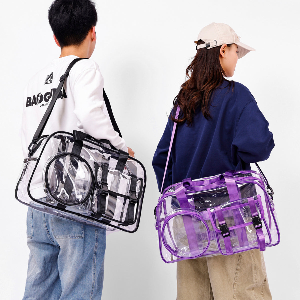 Clear Utility Duffle Bag Calm Wears