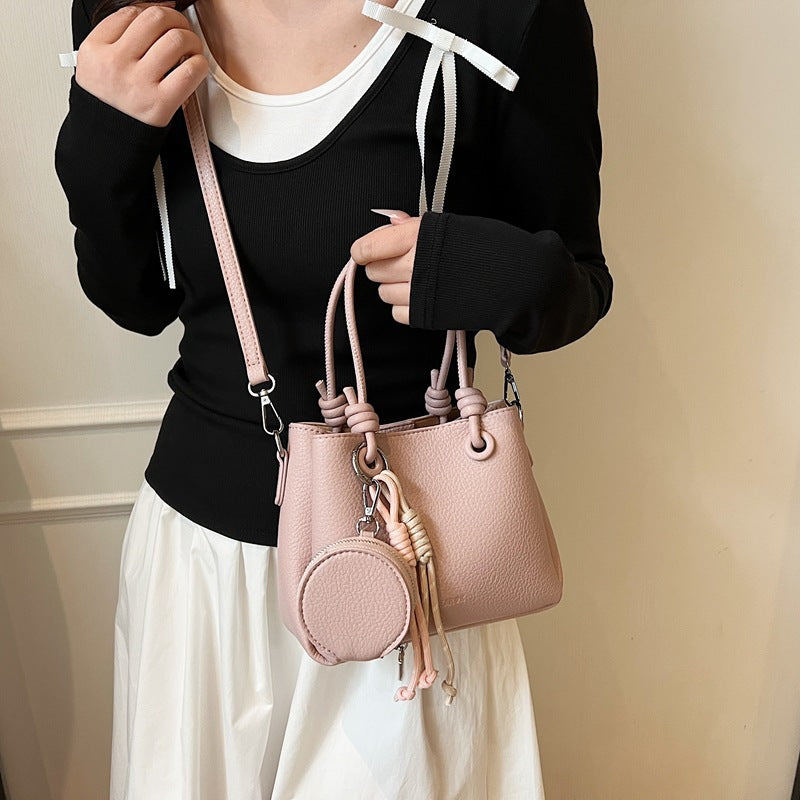 Ladies mini handbag with removable coin pouch