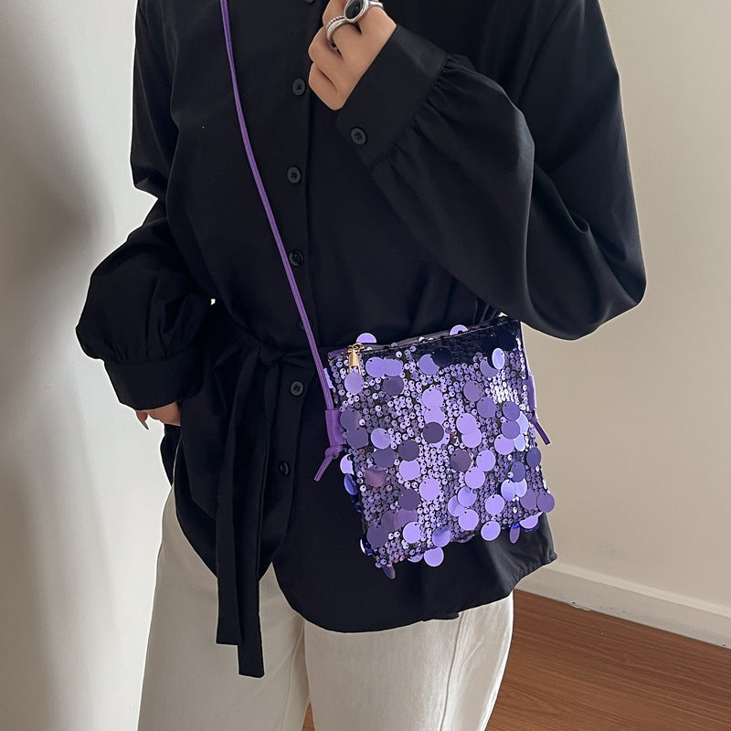 Women’s shoulder bag with sparkly sequin design-https://detail.1688.com/offer/1037770489392.html-Calm Wears-Lilac-nothing-Calm Wears