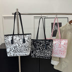 WoArtistic Graphic Print Shoulder Tote Bag