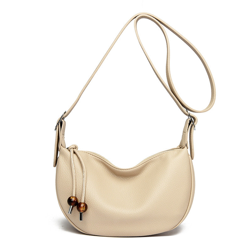 Casual Textured Leather Sling Bag