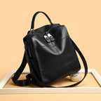 Versatile Multi-Functional Leather Backpack