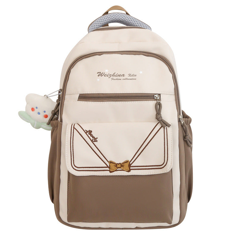 Cute Cartoon-Themed School Backpack-https://detail.1688.com/offer/967327579034.html-Calm Wears-Khaki-Calm Wears