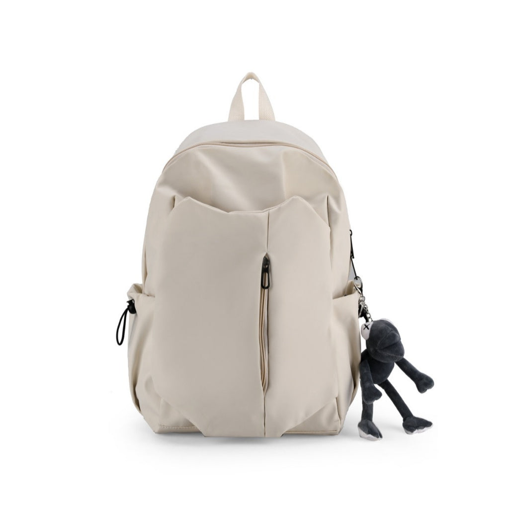 Backpack with Versatile Compartments and Charming Pendant