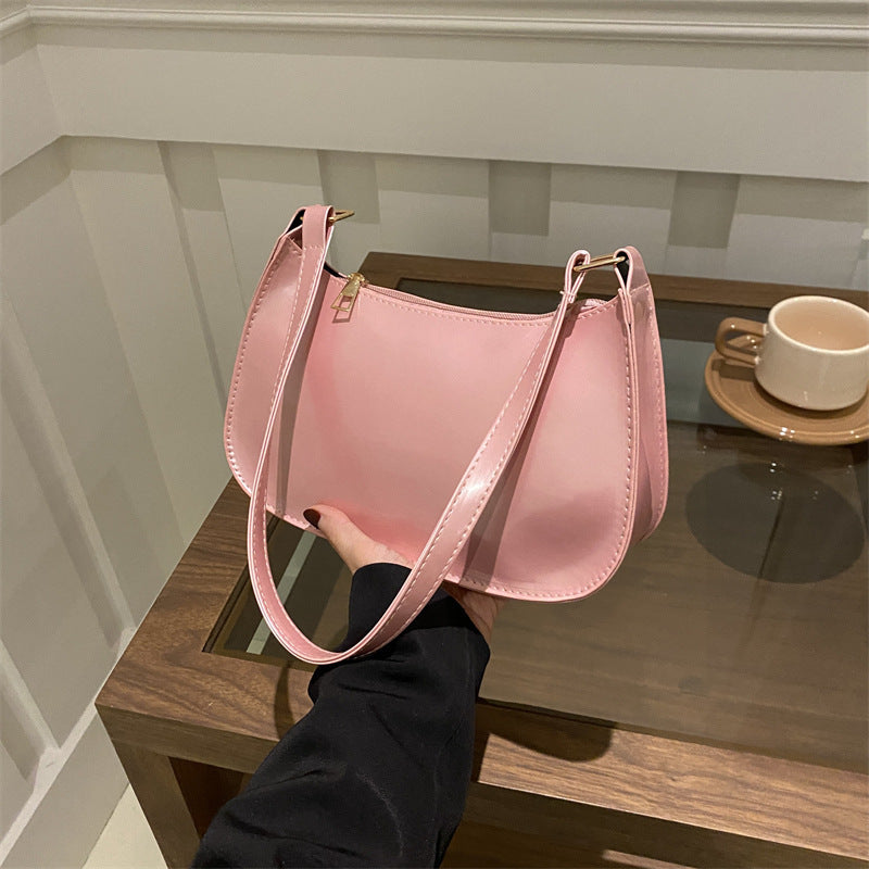 Chic Patent Leather Shoulder Bag