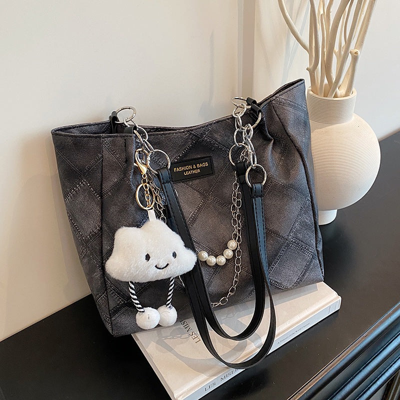 Women Leisure Tote Bag-https://detail.1688.com/offer/985007147715.html-Calm Wears-Black-Size: without pendant-Calm Wears