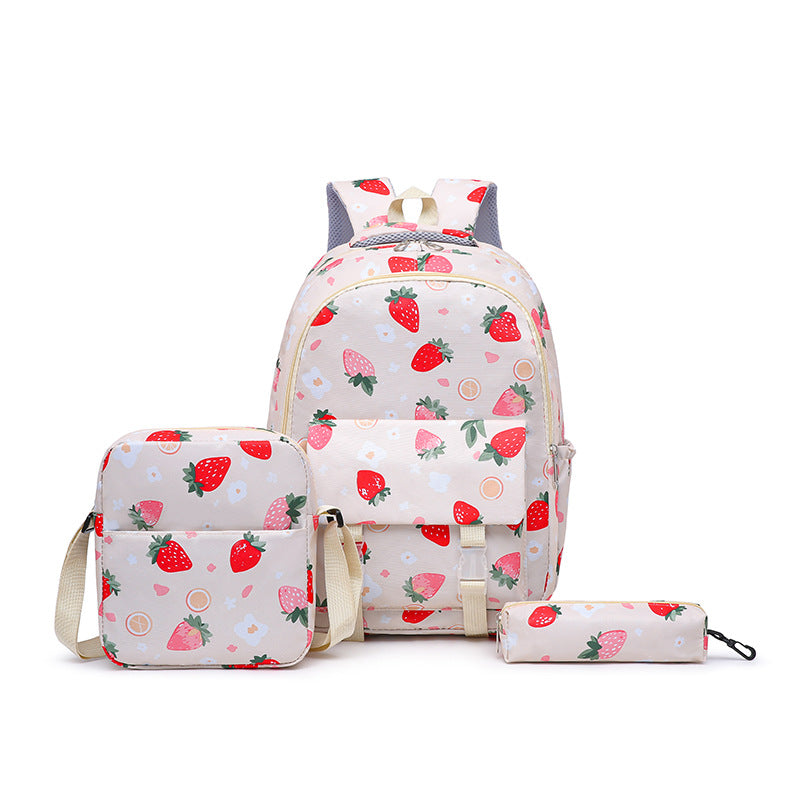Backpack set with fruity design