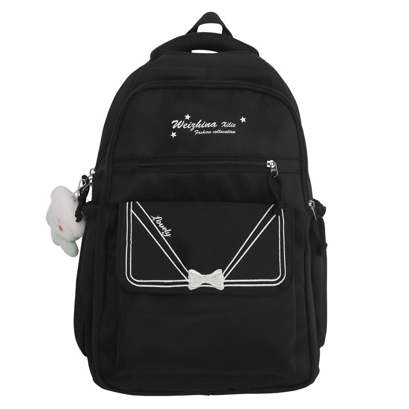 Cute Cartoon-Themed School Backpack-https://detail.1688.com/offer/967327579034.html-Calm Wears-Black-Calm Wears