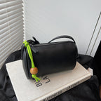 Women's Shoulder Bag made of high-quality synthetic leather with colorful drawstring-https://detail.1688.com/offer/911119504031.html-Calm Wears-Black-nothing-Calm Wears