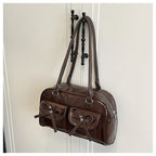 Stylish Multifunctional Handbag with Bow Detail