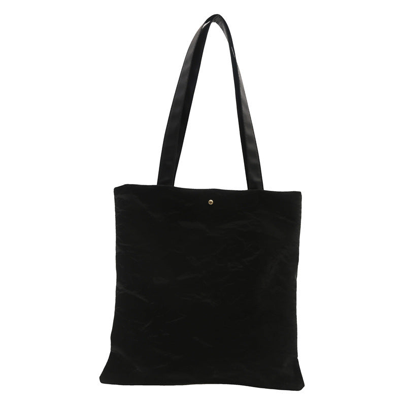 Women's tote bag made of high-quality synthetic leather with a textured surface-https://detail.1688.com/offer/812305361078.html-Calm Wears-Black-nothing-Calm Wears