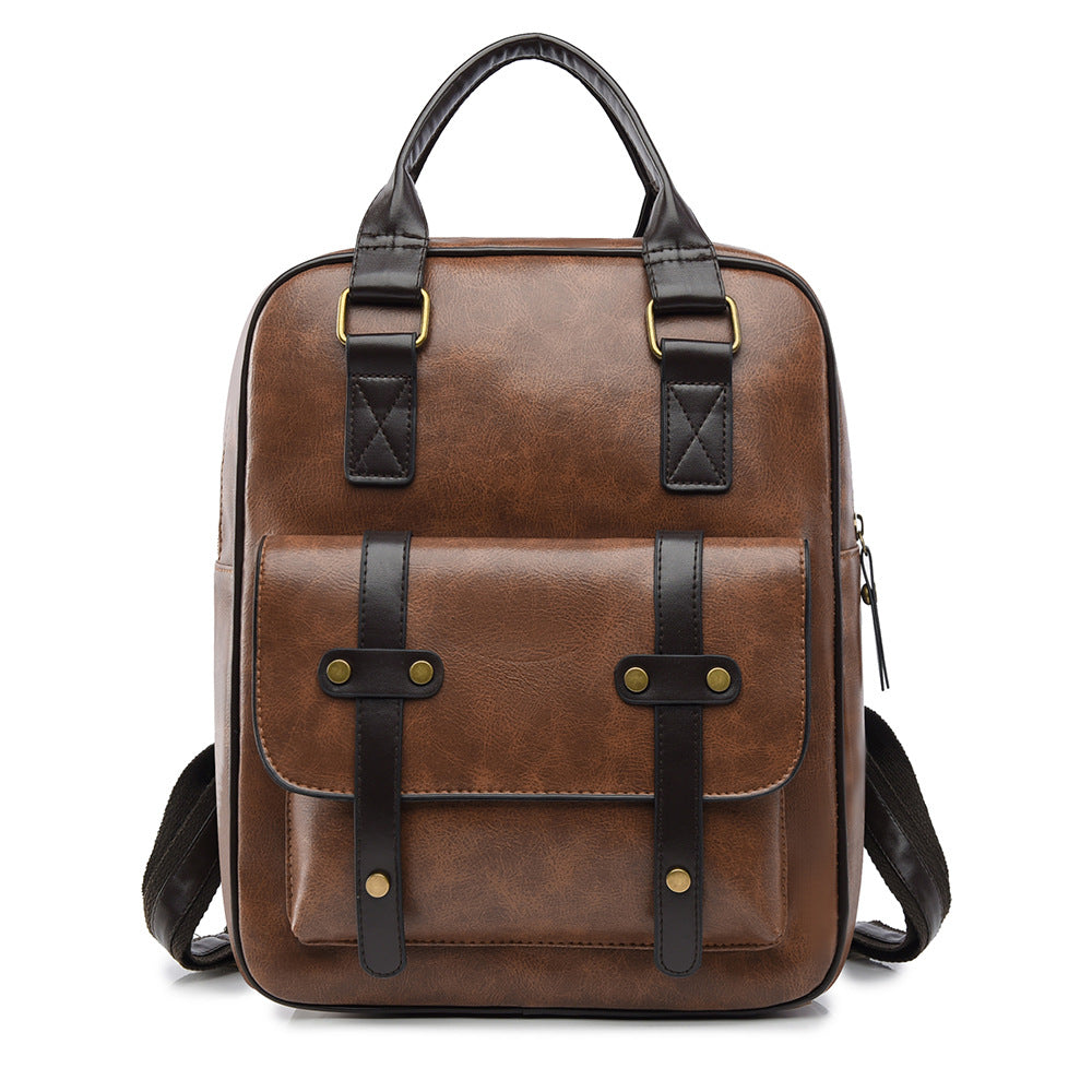 Vintage Leather Multi-Functional Backpack Calm Wears