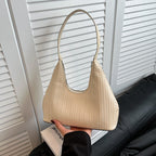 Textured Woven Shoulder Bag
