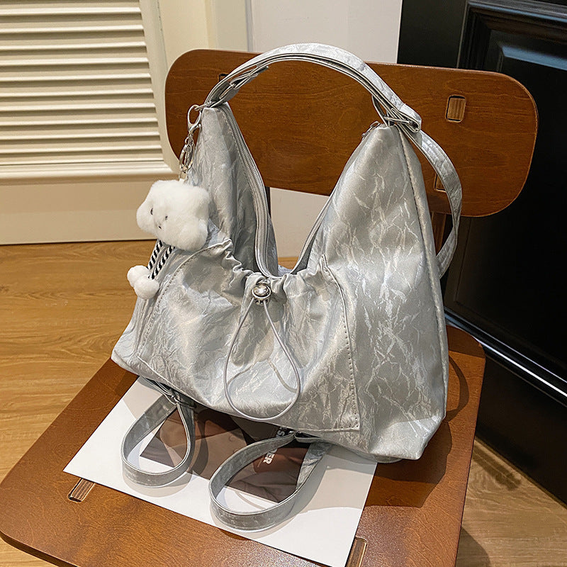 Crinkled Pouch Handbag