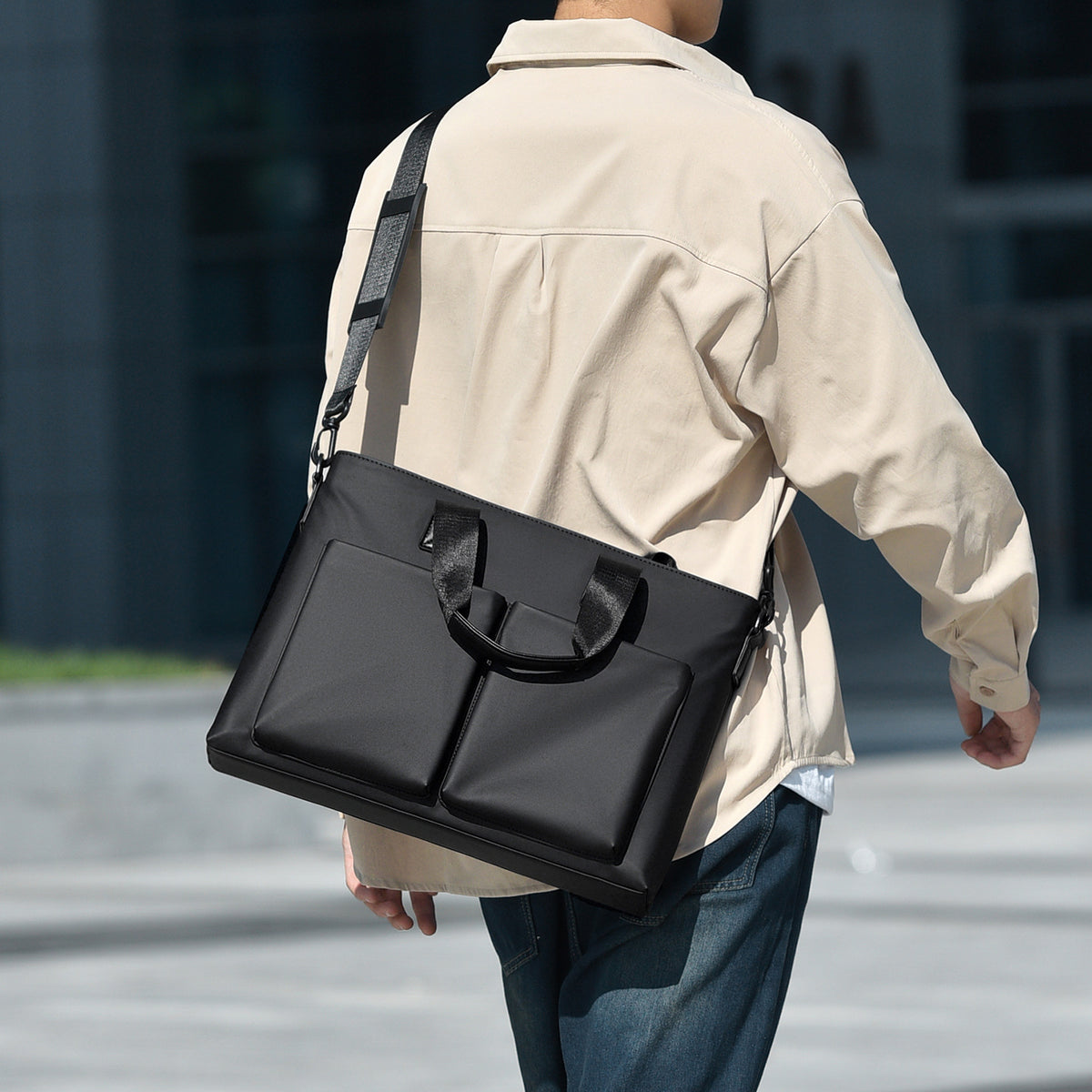 Stylish Multi-Pocket Business Tote Bag