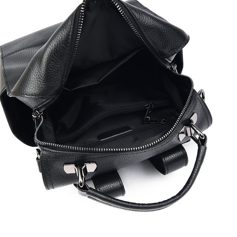 Versatile Multi-Functional Leather Backpack