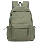 Fashionable backpack with practical outer pockets