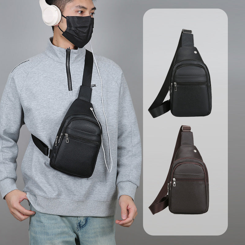 Premium Leather Sling Backpack