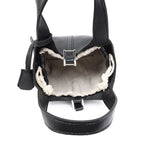 Dual-Compartment Textured Leather Tote Bag