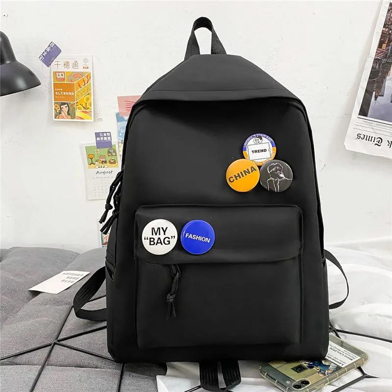 Backpack with Creative Badge Design