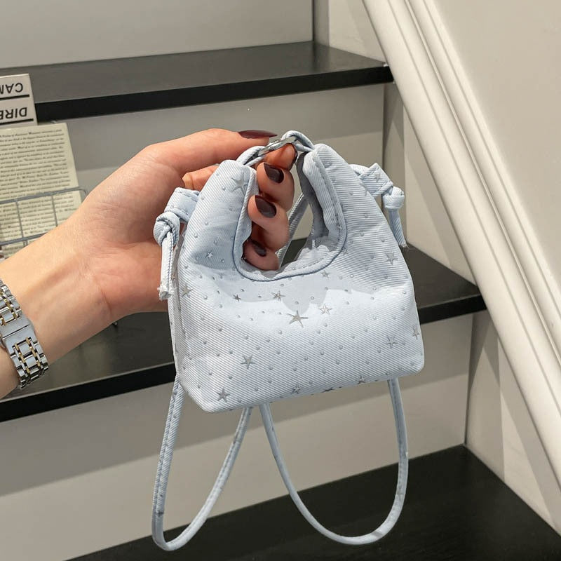 Women's Mini Crossbody Bag with Star Pattern