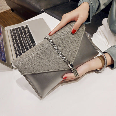 Women's clutch with stylish chain accent-https://detail.1688.com/offer/651600087712.html-Calm Wears-Champagne-nothing-Calm Wears