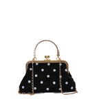 Vintage Elegant Polka Dot Evening Clutch