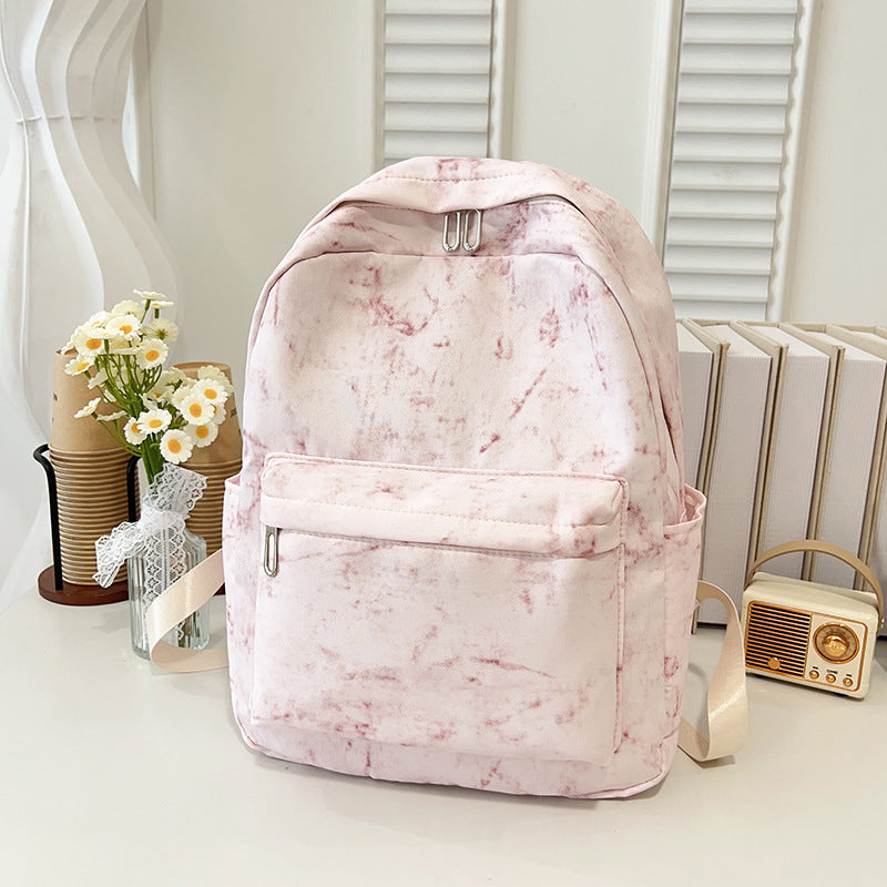 Leisure backpack with creative accents